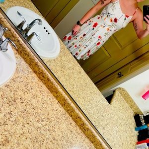 Float floral white dress